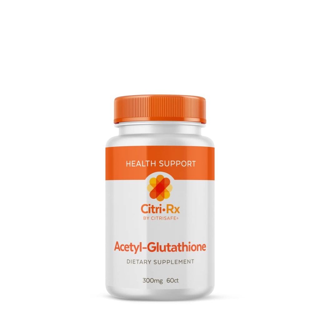 CitriRx Acetyl Glutathione - 300mg, 2 Monate Versorgung - Made in USA - Beste Absorption hochwirksames Antioxidans mit Magnesium - 60 Kapseln