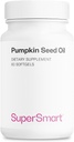 Supersmart - Supplément d'huile de graines de citrouille 1000mg par jour (+ vitamine E) - Huile de graines de citrouille pour la croissance des cheveux