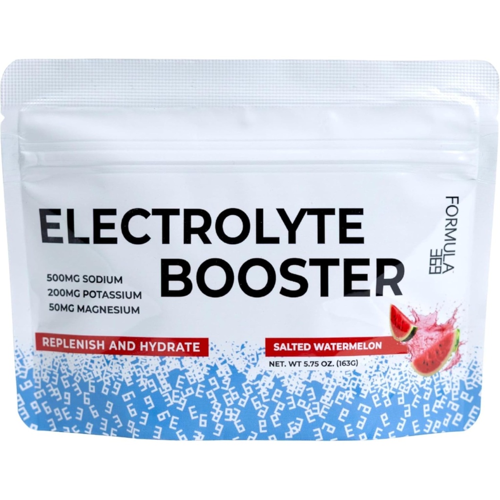 Electrolyte Booster Salty Watermelon 50 Servings for Daily Hydration, Exercise, Endurance Sports
