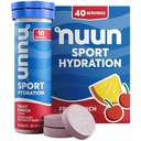 Nuun Sport Electrolyte Tablets con Magnesio, Calcio, Potassio, Cloruro & Sodio, Gluten Free & Vegan, Fruit Punch, 4 Pack (40 Servings Total)