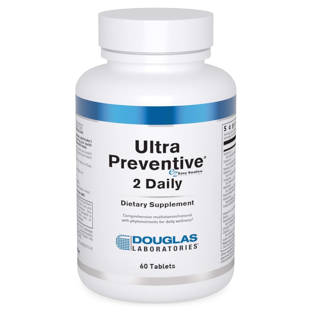 Douglas Laboratories Ultra Preventive 2 Daily | Multivitamin and Mineral Supplement to Support Energy Production, Immune Function, and Overall Health* | 60 Tablets