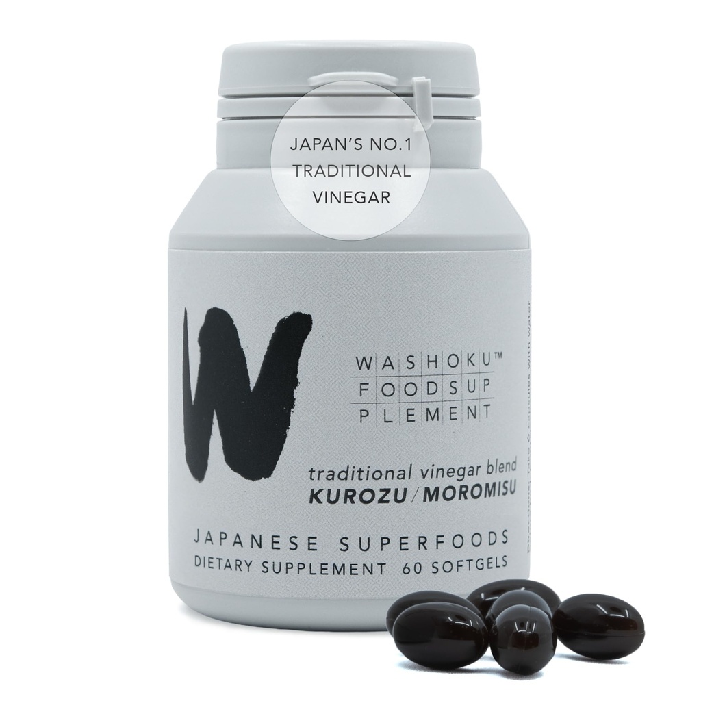 Japanese Longevity Supplement | Fermented Kurozu Black Vinegar & Okinawa Moromisu | Energy, Antioxidants & Healthy Aging | Post-Drink & Overnight Recovery | 10 Servings (60 Softgels) | Trial Size