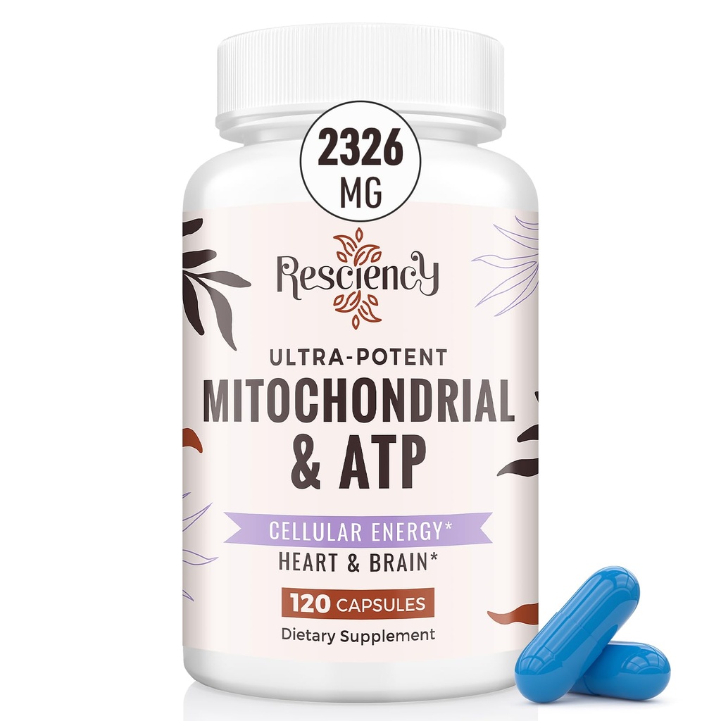 2326 MG Mitochondriale Ergänzungen mit ATP, Vitamine, CoQ10 & PQQ, Mehr Effektive Than Creatine HMB & Nitric Oxide, Energie, Ausdauer, Stärke, Erholung & Muskel, Organisch, 120 Kapseln