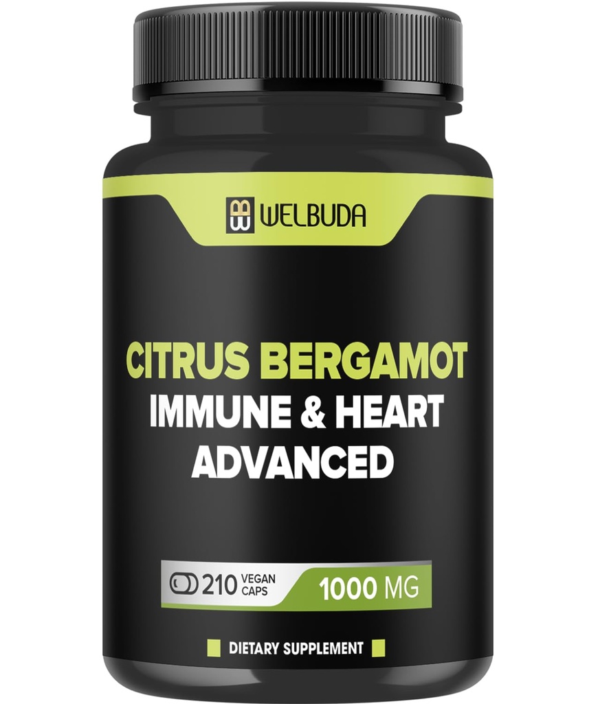 Citrus Bergamot con Olive Leaf, Hawthorn Berry & More - Formula combinata per la salute circolatoria, Funzione protettiva, Skin Health - 210 capsule - 105 giorni