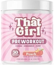 That Girl Pre Workout für Damen - Slay Ihr Gym Sesh mit Pure Fire Energy & Mega Pumps - 100% Natural & Clean - Delish Peach Flavor - 30 Serviers