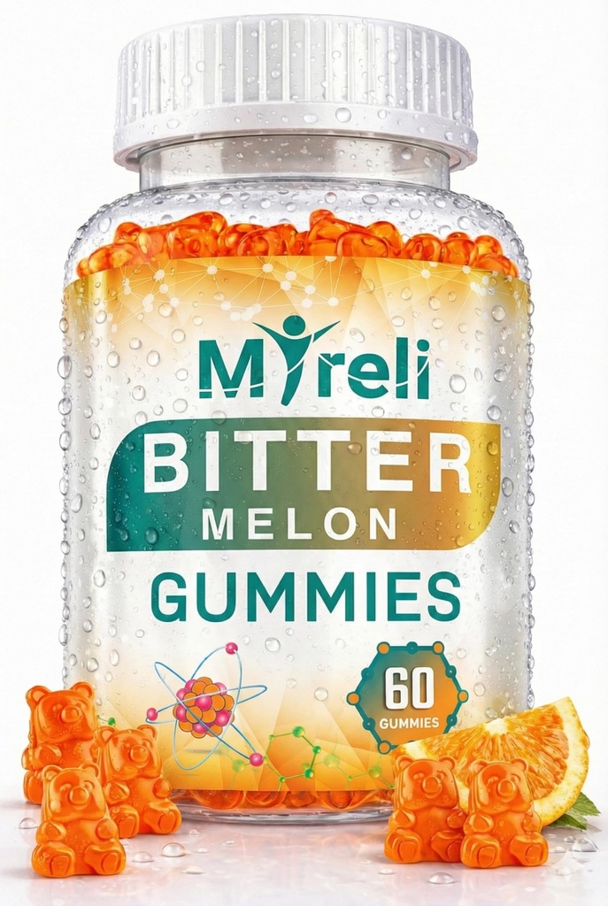 Bitter Melon Supplement 1000mg - Vegan Gummies with Momordica Charantia Fruit, Natural Glucose Function Support, Gluten-Free, Soy-Free, Sugar-Free, Non-GMO Formula, 60 Plant-Based Chewables