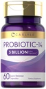 Carlyle Probiotic per donne e uomini | 3 miliardi di CFU | 60 capsule | 14 Strains | Non OGM & Gluten Free