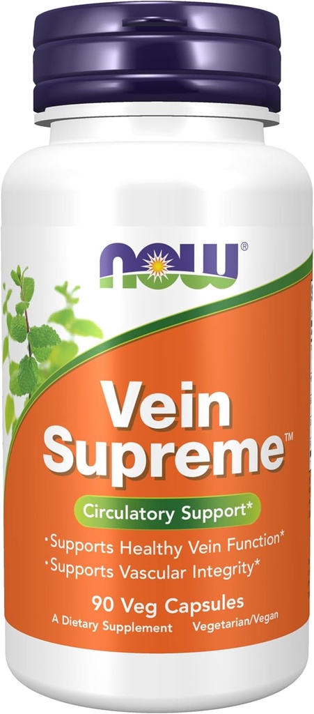 JETZT Nahrungsergänzungsmittel, Vein SupremeTM, Healthy Vein Function*, Circulatory Support*, 90 Veg Kapseln