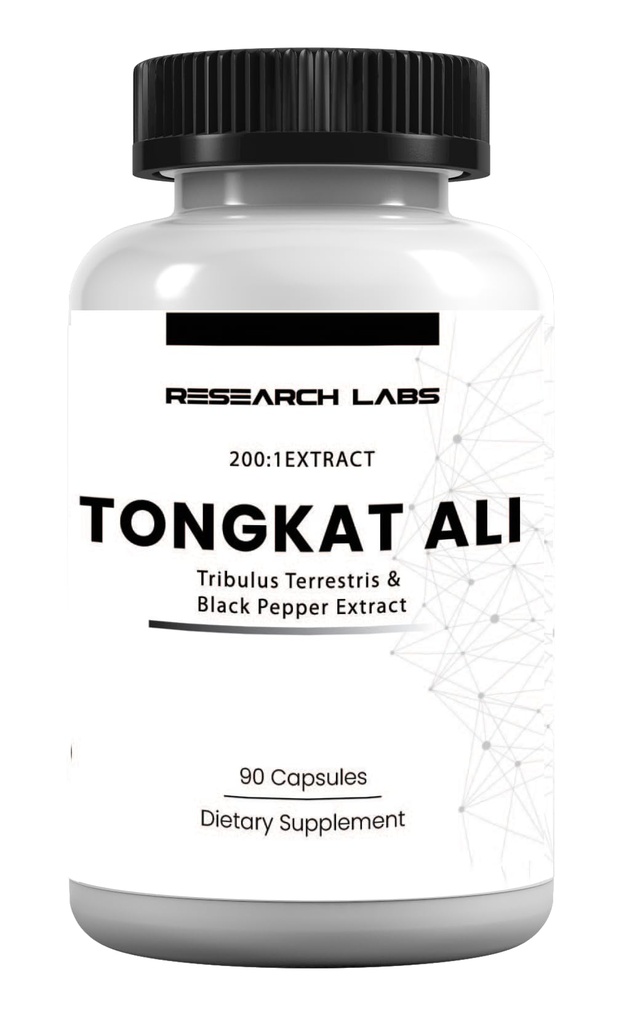 Forschungslabors Longjack Tongkat Ali Extrakt Kapseln 200x Stärke | 200.000 mg | Stärke, Antrieb, Leistung & Muskelmasse
