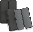 FYY Daily Pill Organizer, 7 compartiments Portable Pill Case Travel Pill Organizer, [Conception pliante] Pill Box for Purse Pocket to Hold Vitamines, Cod Foster Oil, Suppléments et Médicaments-Clear Black