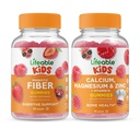 Lifeable Prebiotic Fiber Kids + Calcium Magnesium & Zink Kids, Gummis Bundle - Great Tasting, Vitamin Supplement, Glutenfrei, GMO Free, Kaugummi