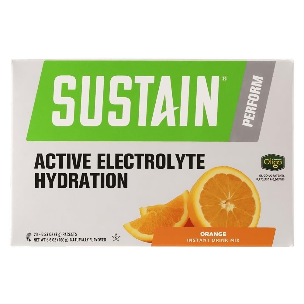 Melaleuca On The Go Sustain Sport Performance Hydration Drink-Orange Splash (20-28 Oz.Packets)