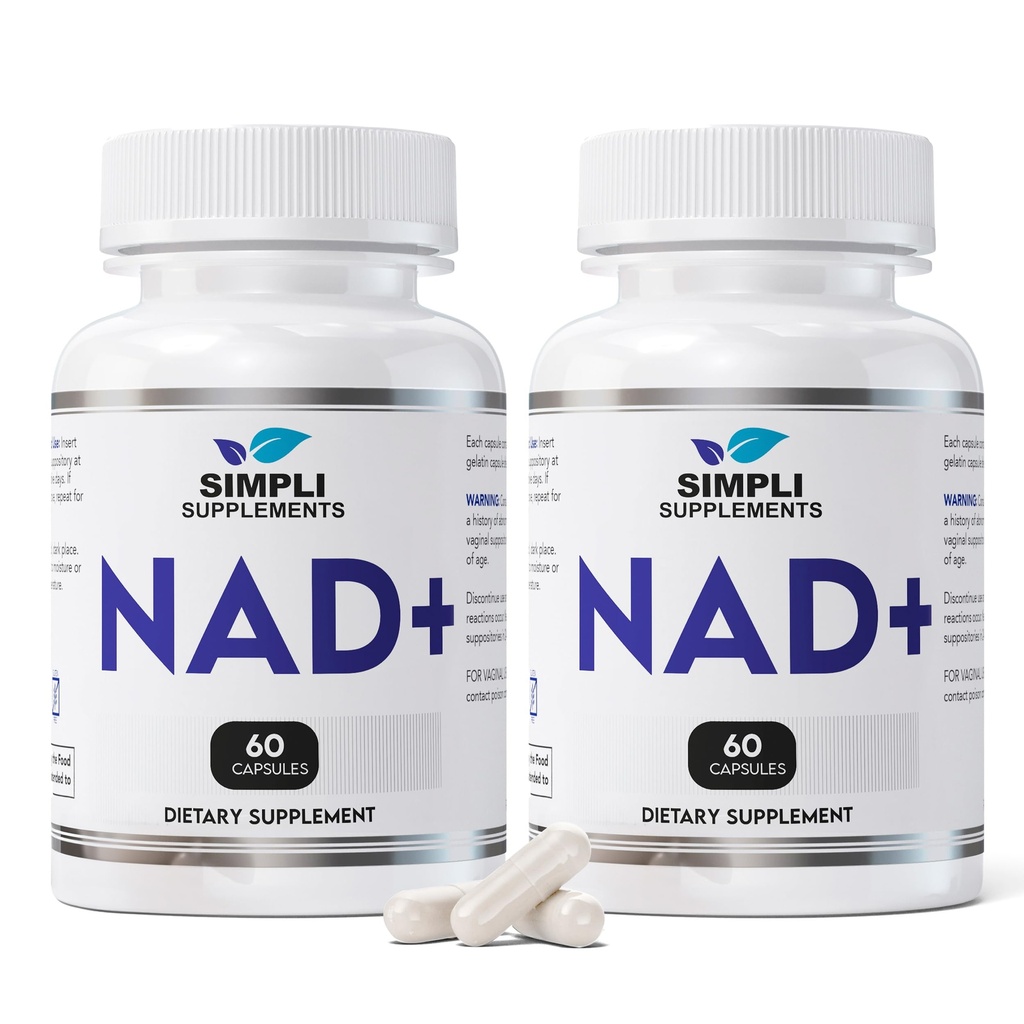 NAD Supplement for Anti-Aging and Cell Regeneration | NAD Booster 500mg Per Serving | NMN Supplement Alternative | Similar to Nicotinamide Riboside | 120 Capsules (2 Month Supply)