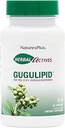 Natures Plus Herbal Actives Gugulipid - 750 mg, 2,5% Guggulsterones - 60 Capsule Vegan - Integratore Botanico Ayurvedico - Massima Potenza - Vegetariano, Senza Glutine - 60 Serve