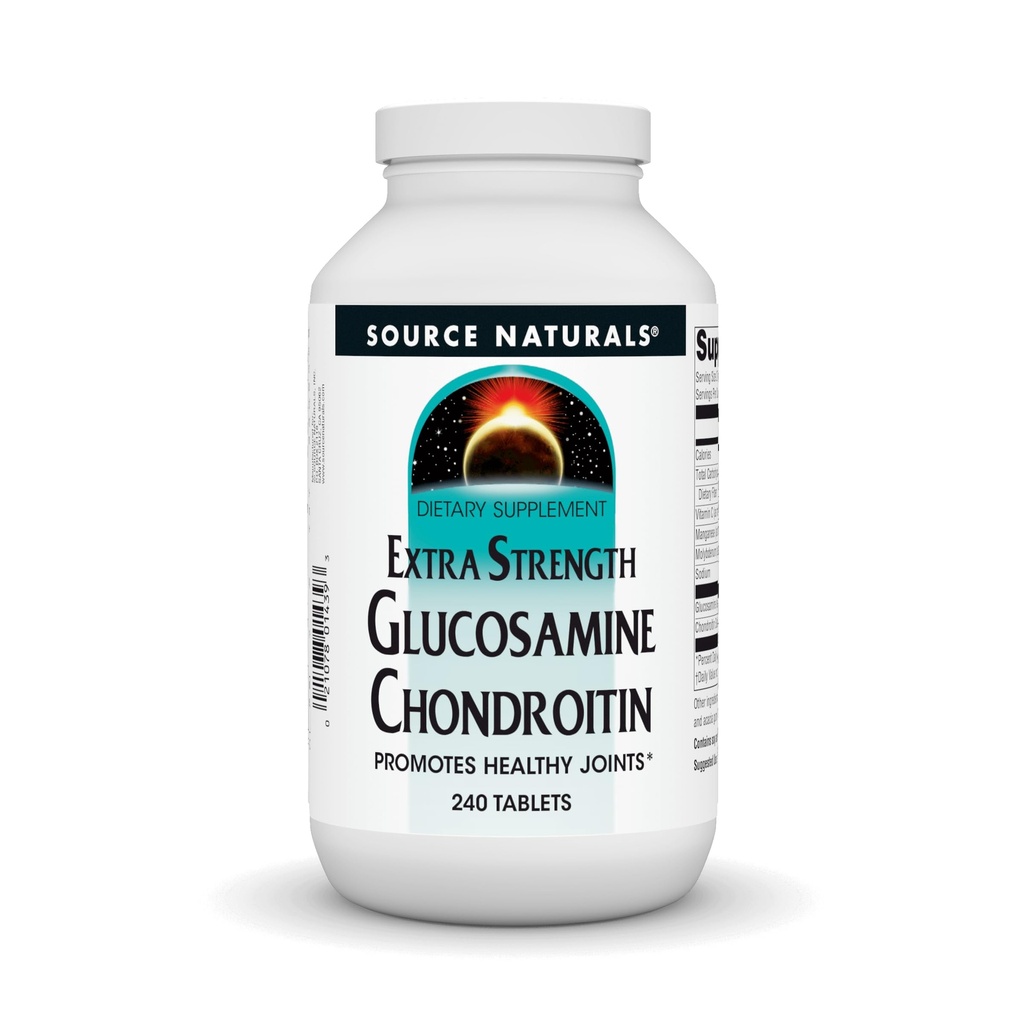 Quelle Naturals Extra Strength Glucosamin Chondroitin, fördert gesunde Gelenke*, 240 Tabletten
