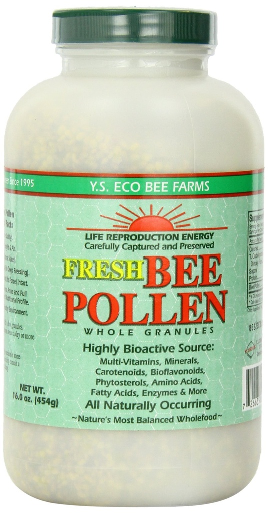 Granules entières de pollen d'abeilles fraîches - 16 oz. - Granules