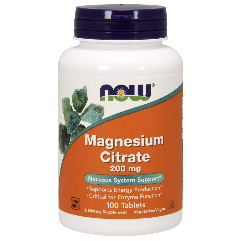 JETZT Lebensmittel Magnesium Citrat 200 mg Tabs, 100 Count (Pack von 1)