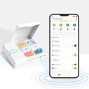 Comfytemp medicine Box - Smart Medicament Organizer with Free App, Pill Plan on Pill Box, Rappel d'alarme, 4 grands compartiments, Rechargeable Portable Pill Box for Medicine/Vitamines/Supplements
