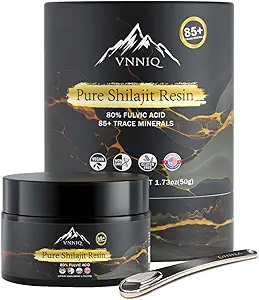 Bio Shilajit für Männer Energieergänzung: Pure Shilajit Resin Evoke Die primäre Vitalität für Ihr Hubby - Lab Verified 80% Fulvic Acid und 85+ Trace Minerals 600mg