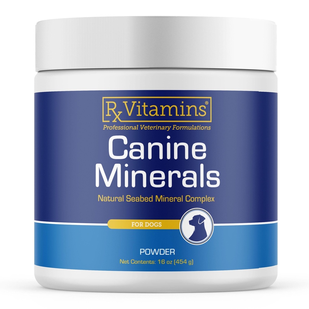 Rx Vitamine Canine Mineralstoffe - Essential Minerals for Dogs - Calcium, Magnesium, Eisen Supplement, Knochen und Joint Supplement für K9, Immununterstützung - 16oz