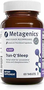 Metagenics Tran-Q Sleep - for Stress Management & Sleep Support - with California Poppy, English Lavender & Passion Flower Herb - Melatonin Free - 60 compresse