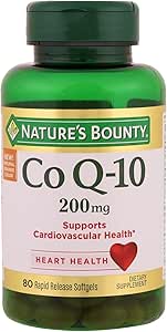 Nature's Bounty Co Q-10 200 mg Rapid Release Softgels unterstützt Cadiovascular Health 80 Ea (Pack von 8)