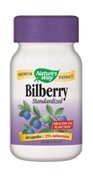 Nature's Way Bilberry Premium Extract, soutient la santé des yeux*, supplément santé des yeux pour les adultes avec la baie d'aînesse noire*, sans gluten, végétalien, 60 capsules (paquetage May Vary)