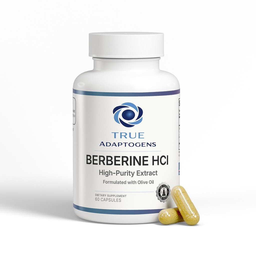 Berberine HCl 800mg – 97% Pure Dual Extract with Olive Oil for Absorption – Berberina Herbal Clean Formula