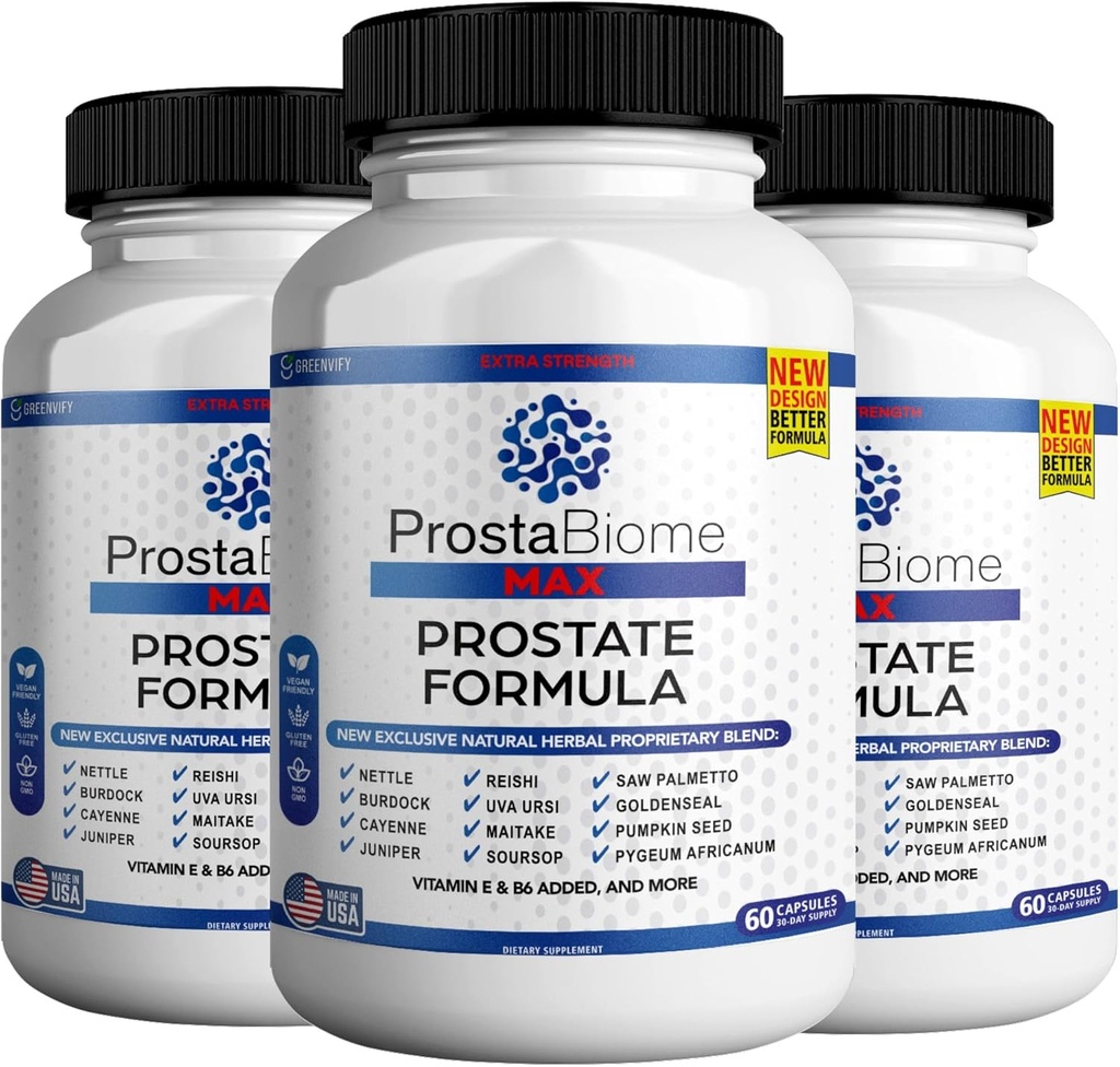 ProstaBiome Max Prostate Support Formula, natürliche Kräutermischung mit Sägepalme, 60 Kapseln, 30-Tage-Versorgung (3)