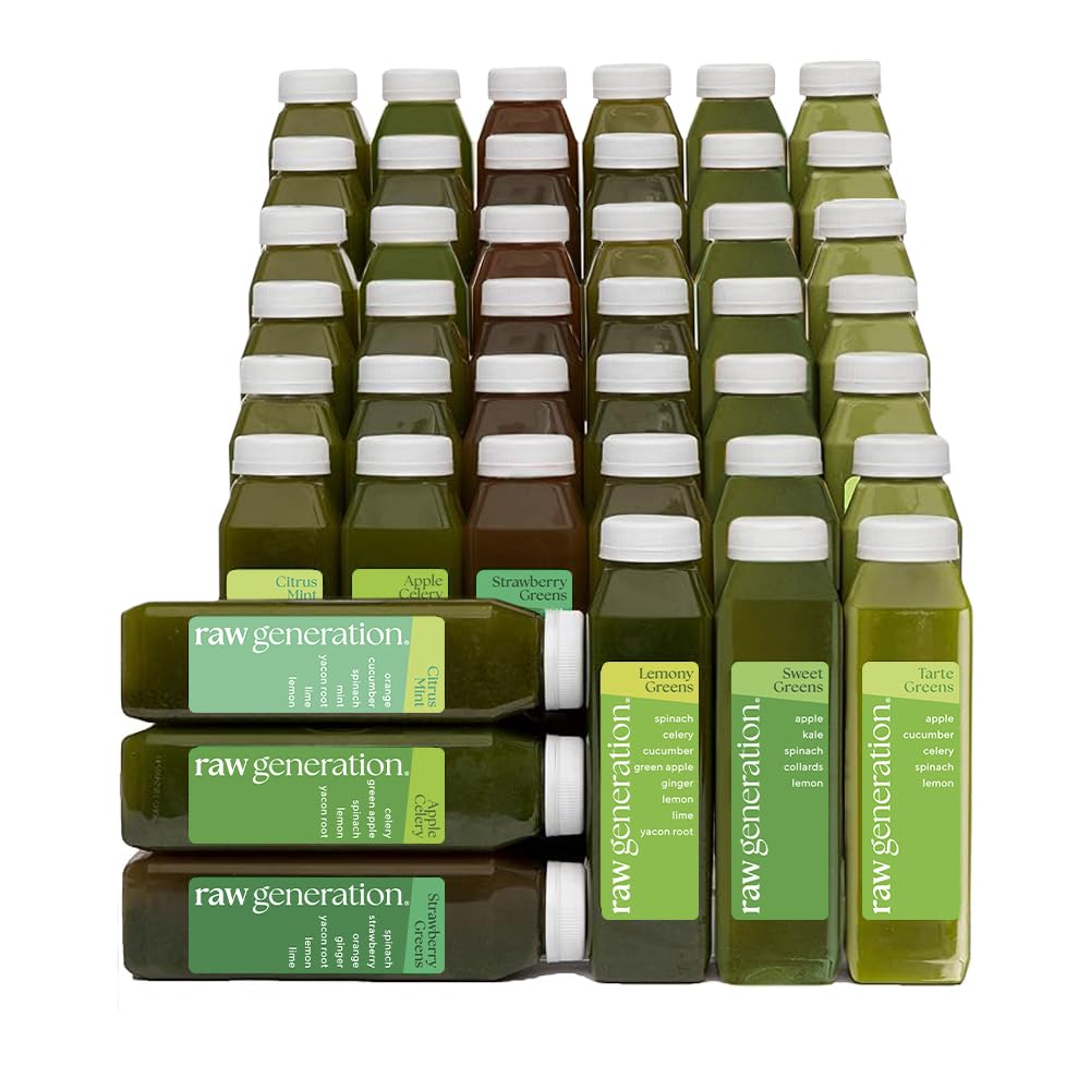 Raw Generation 7-Day Detox Cleanse – 23% Less Sugar Than Other Cleanses | Detox Your Body | Reset Your Diet & Support Weight Loss | Improved Energy | Clearer Skin | Improved Gut Health