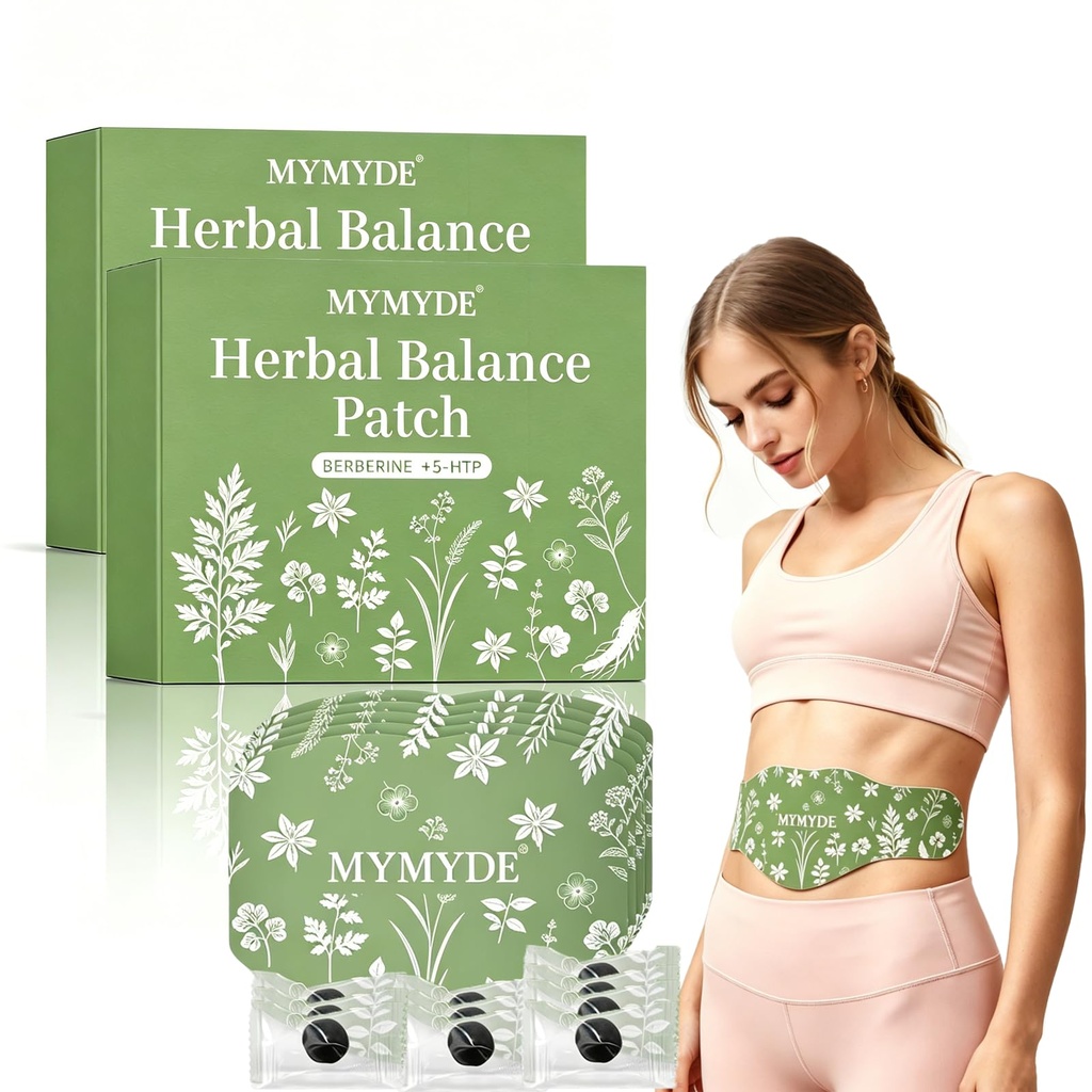 Herbal Balance Patch, Plant-Based Ingredients, Easy Application & Removal, Capacity Coverage, Comfort Non-Irritating Design, Herbal Body Patch (2 Boxes,10 Count)