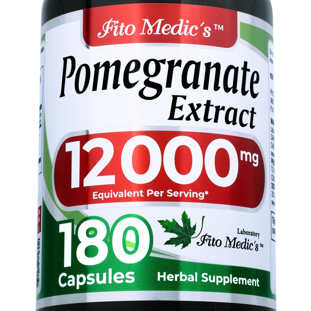 FITO MEDIC'S Lab Pomegranate Extract Supplement, 180 Capsules, Herbal Formula
