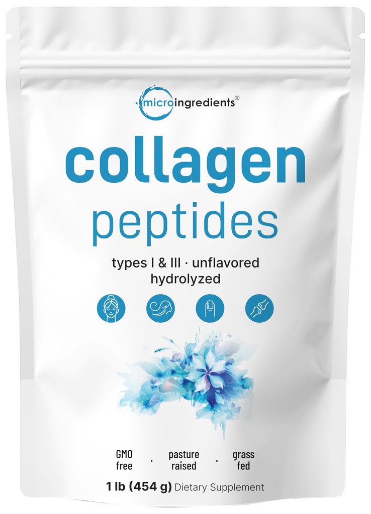 Micro-ingrédients Bovine Collagène Peptides Poudre, 1lb.