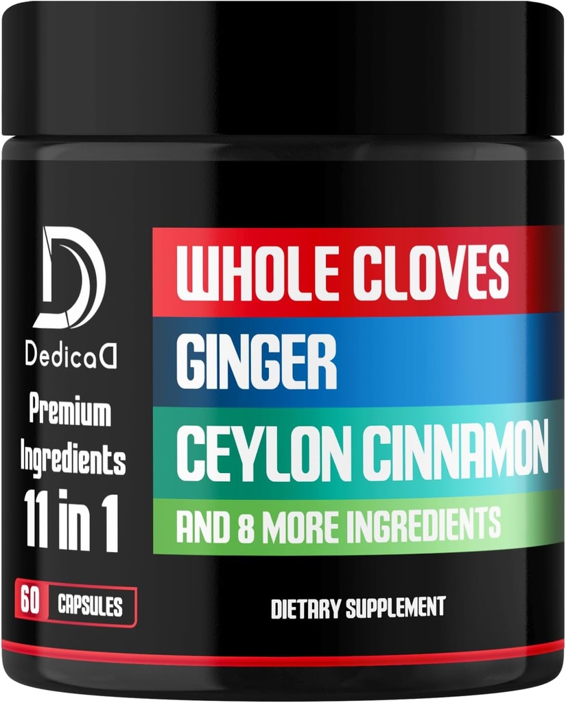 11in1 Pannolini Supplemento con Ginger, Ceylon Cinnamon e 8 Altro - Digestivo, Immune System, Mood Support - 60 Capsule - 30 giorni di alimentazione