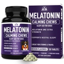 Melatonin for Dogs to Sleep (6mg Dog Sleep Aid) Dog Melatonin for Large Dogs - Help Reduce Stress from Storms, Separation & Anxiety - Puppy Calming Chews - 3rd Party Tested, 120 Chicken Flavor Tablets