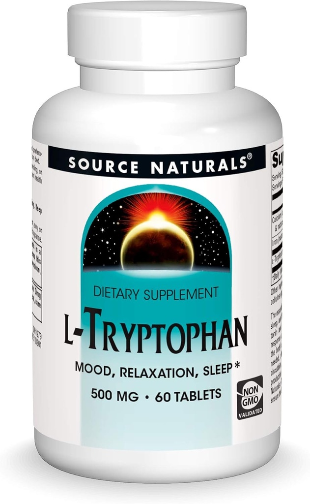 Quelle Naturals L-Tryptophan, für Stimmung, Entspannung und Schlaf*, 500mg - 60 Tabletten