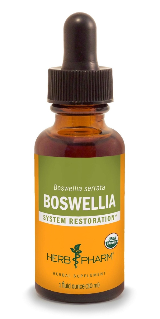 Herb Pharm Certified Organic Boswellia Liquid Extract Drops for Joint Support, 1 Oz