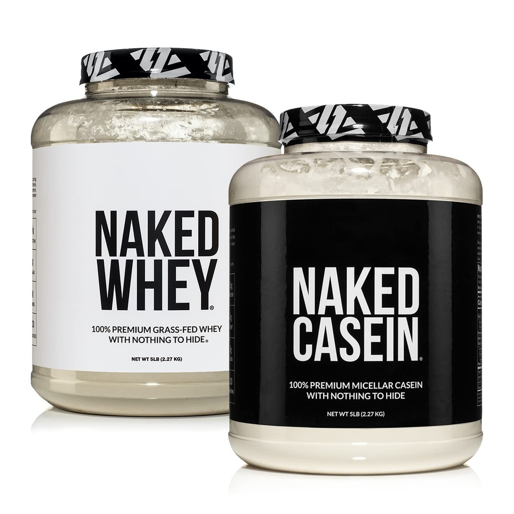 Ensemble de protéines de la fécule de graminée : 5LB Non aromatisé Whey et 5LB Caséine non aromatisée