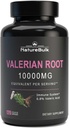 Gélules de racines valérianes -Équivalent à 10000mg, 4X Extrait concentré - Très concentré, 120 Capsules