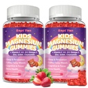 Magnesium Calming Gummies for Kids & Adults, Magnesium Complex with L-Theanine, Vitamin C, K2, D3, Omega-3, GABA, Chamomile for Sleep, Stress Relief, Muscle,Calm & Relaxation,Strawberry Flavor,120Ct