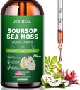 7-in-1 Soursop Graviola with Sea Moss Liquid Drops, Soursop Bitters Liquid Rich in Multivitamin for Digestive Antioxidant, Immune Boost, Cell Support & Regeneration, 2 Fl Oz