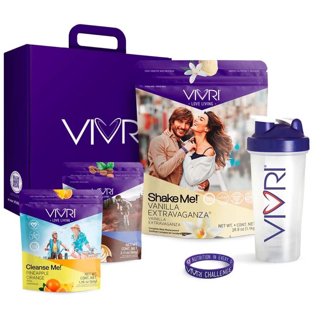 VIVRI 10-Day Challenge | Vanilla | Complete Nutrition System for Full-Body Health & Energy | 20 Meals with Premium Triple Protein, Coffee Alternative & Gut Cleanse | With Shaker