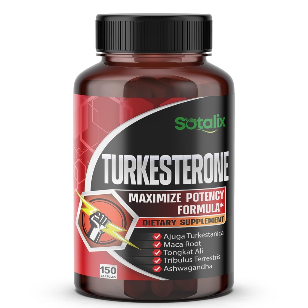 Ultra Turkesterone Ajuga Turkestanica Standardisierte 20% Turkesterone Hohe Potenz mit Maca Root Tribulus Terrestris - Muskel-Wachstums-Energie-Speicherunterstützung