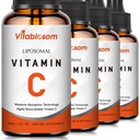 Liposomale Vitamin C 2000mg Flüssigkeit für Erwachsene, hohe Absorption VIT C, Maximieren Vitamin C, für Immunsystem & Antioxidans, 60ML (4 Flaschen)