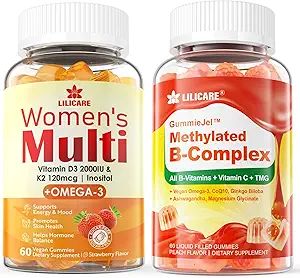 Vitamin B Complex gefüllte Gummis & Frauen Multivitamin Gummis
