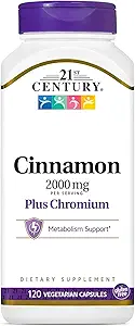 Cinnamon Plus Chromium Capsule Vegetariani, 120 Conte (Pack di 2) (3)