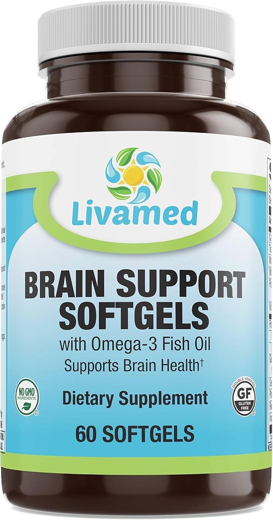 Nootropic Brain Support Focus Supplement - Natürliche Nootropic Brain Booster für Fokus, Energie, Gedächtnis, Stimmung, Klarheit, & Gehirn Unterstützung für Männer und Frauen - Memory Supplement & Focus Supplement - 60 Softgel