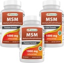 Meilleurs naturels MSM 1000 mg 180 Capsules (180 Nombre (paquet de 3))