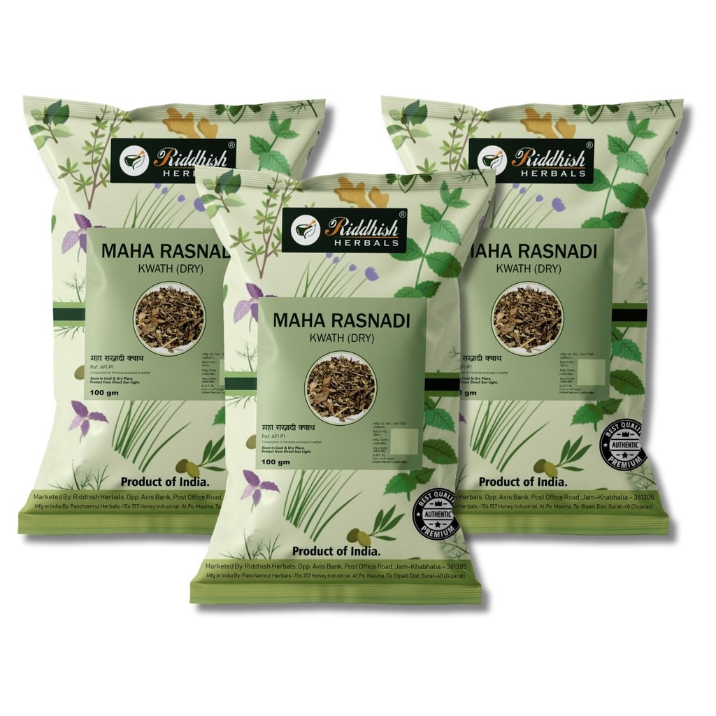 Maharasnadi Kwath Herbal Powder 100g (Pack of 3) – Traditional Botanical Blend
