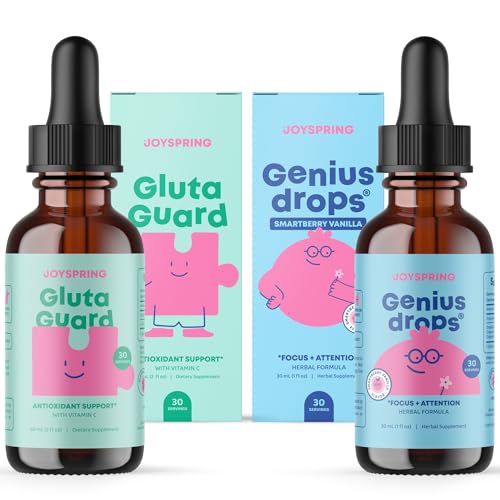 JoySpring Glutathione Flüssigkeit und Genie Tropfen Smartberry Vanille für Kinder
